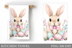 Easter Bunny Kitchen Towel . Easter Kitchen Towel Design Product Image 1