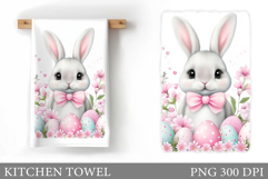 Easter Bunny Kitchen Towel . Easter Kitchen Towel Design Product Image 1