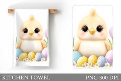 Easter Chick Kitchen Towel. Chick Easter Kitchen Towel Product Image 1