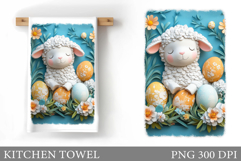 Easter Lamb Kitchen Towel. Easter Kitchen Towel Design Product Image 1