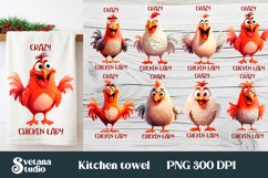 Farm funny chicken kitchen towel sublimation bundle design