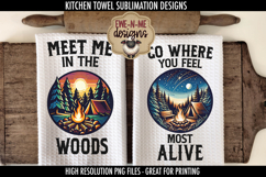 Tent Camping Outdoor Fathers Day Sublimation Kitchen Towels Product Image 1