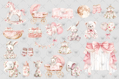 Toile Nursery Clipart Chinoiserie Girl Product Image 3