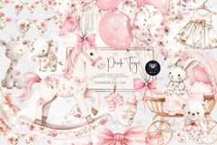 Toile Nursery Clipart Chinoiserie Girl Product Image 1