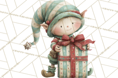 Santa's Elves Clipart, Christmas Elf Illustrations PNG Product Image 4