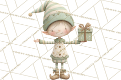 Santa's Elves Clipart, Christmas Elf Illustrations PNG Product Image 2
