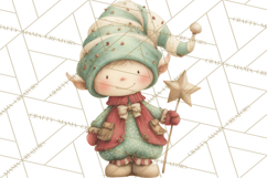 Santa's Elves Clipart, Christmas Elf Illustrations PNG Product Image 4