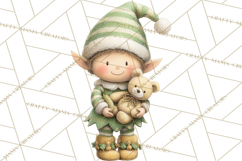 Santa's Elves Clipart, Christmas Elf Illustrations PNG Product Image 5
