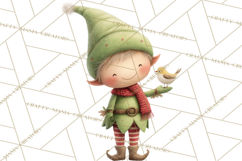 Santa's Elves Clipart, Christmas Elf Illustrations PNG Product Image 2