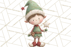 Santa's Elves Clipart, Christmas Elf Illustrations PNG Product Image 3