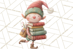 Santa's Elves Clipart, Christmas Elf Illustrations PNG Product Image 3