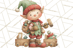 Santa's Elves Clipart, Christmas Elf Illustrations PNG Product Image 5