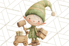 Santa's Elves Clipart, Christmas Elf Illustrations PNG Product Image 2