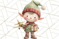 Santa's Elves Clipart, Christmas Elf Illustrations PNG Product Image 2