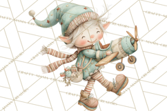 Santa's Elves Clipart, Christmas Elf Illustrations PNG Product Image 3