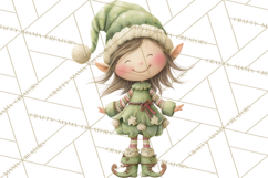 Santa's Elves Clipart, Christmas Elf Illustrations PNG Product Image 3