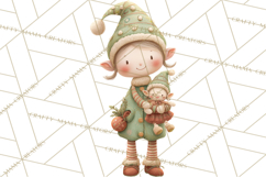 Santa's Elves Clipart, Christmas Elf Illustrations PNG Product Image 5