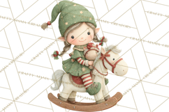 Santa's Elves Clipart, Christmas Elf Illustrations PNG Product Image 3