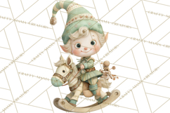 Santa's Elves Clipart, Christmas Elf Illustrations PNG Product Image 4