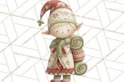 Santa's Elves Clipart, Christmas Elf Illustrations PNG Product Image 4