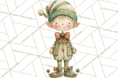 Santa's Elves Clipart, Christmas Elf Illustrations PNG Product Image 5