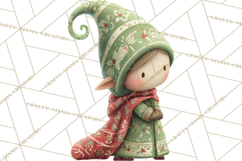 Santa's Elves Clipart, Christmas Elf Illustrations PNG Product Image 3