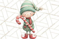 Santa's Elves Clipart, Christmas Elf Illustrations PNG Product Image 4
