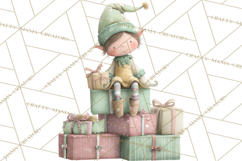 Santa's Elves Clipart, Christmas Elf Illustrations PNG Product Image 4