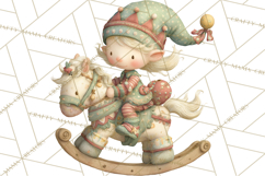 Santa's Elves Clipart, Christmas Elf Illustrations PNG Product Image 2