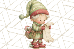 Santa's Elves Clipart, Christmas Elf Illustrations PNG Product Image 5