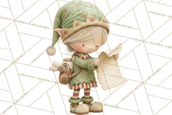 Santa's Elves Clipart, Christmas Elf Illustrations PNG Product Image 2