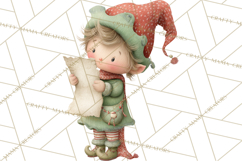 Santa's Elves Clipart, Christmas Elf Illustrations PNG Product Image 4