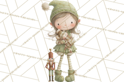 Santa's Elves Clipart, Christmas Elf Illustrations PNG Product Image 2
