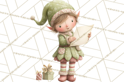 Santa's Elves Clipart, Christmas Elf Illustrations PNG Product Image 3