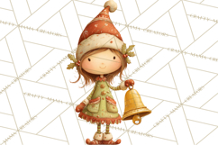 Santa's Elves Clipart, Christmas Elf Illustrations PNG Product Image 4