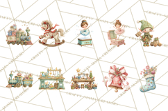 Santa's Elves Clipart, Christmas Elf Illustrations PNG Product Image 6