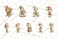 Santa's Elves Clipart, Christmas Elf Illustrations PNG Product Image 9