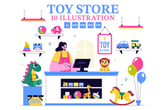 10 Toy Store Vector Illustration Product Image 1