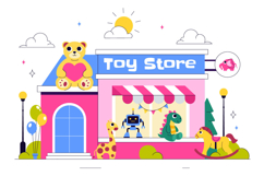 10 Toy Store Vector Illustration Product Image 4