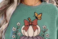 Monochromatic fall, Floral pumpkins svg Product Image 4