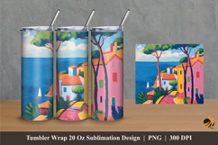 Colorful Acrylic Painting Tumbler Wrap Sublimation Designs 1 Product Image 1