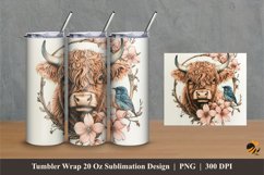 Traditional Cow Tumbler Wrap Sublimation Designs 1 Product Image 1