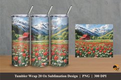 Flowers of Coolness Tumbler Wrap Sublimation Designs 1 Product Image 1