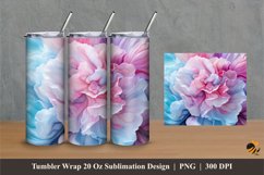 Pastel Color Flower Tumbler Wrap Sublimation Designs 1 Product Image 1