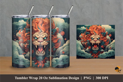 Dragon Head Tumbler Wrap Sublimation Designs 1 Product Image 1