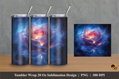 Glowing Rose Tumbler Wrap Sublimation Designs 1 Product Image 1