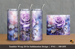Purple Fantasy Tumbler Wrap Sublimation Designs 1 Product Image 1