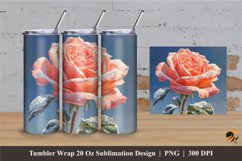 Cold Rose Fantasy Tumbler Wrap Sublimation Designs 2 Product Image 1