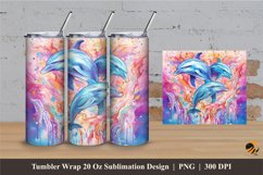 Dolphin Wonderful Tumbler Wrap Sublimation Designs 2 Product Image 1