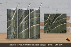 Futuristic Leaf Fiber Tumbler Wrap Sublimation Designs 2 Product Image 1